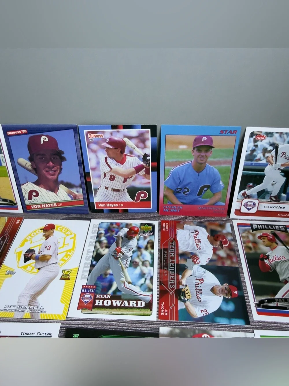 Philadelphia Phillies Card Lot 18x Ryan Howard Utley Burrell +